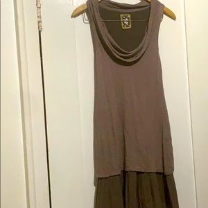 Free People Tank Dress w/Pleated Skirt